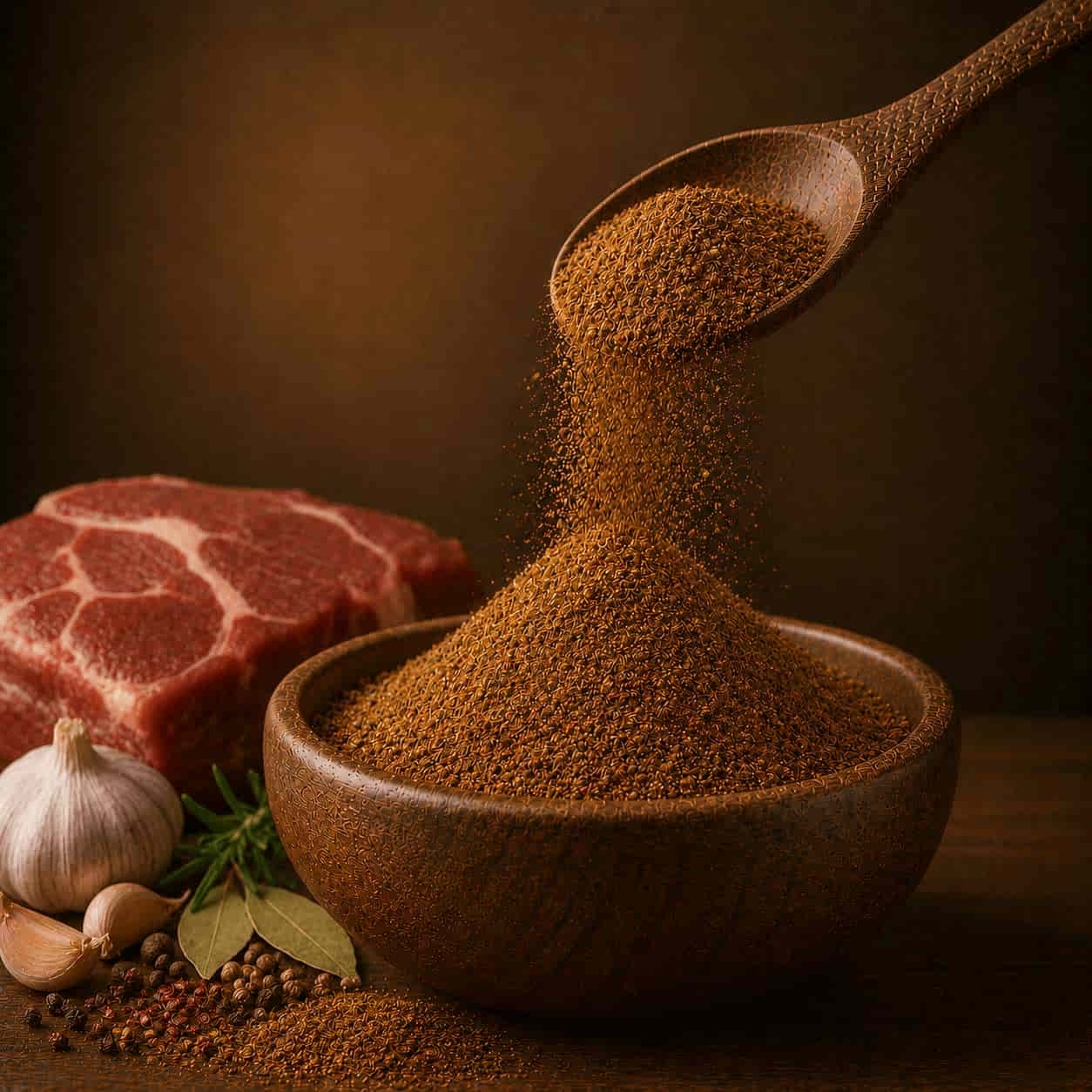 رنگ و بافت ادویه مخصوص گوشت
